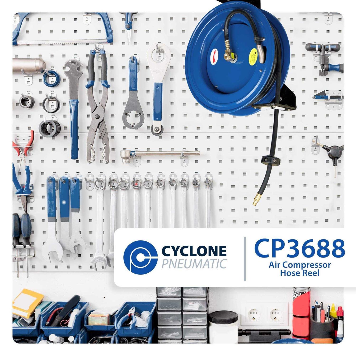 Cyclone CP3684 Pneumatic 50 ft. Professional Dual-Hose Welding Reel - Zenithce