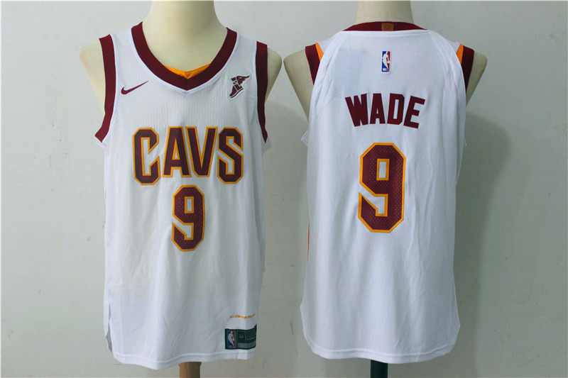 Cleveland Cavaliers #9 Dwyane Wade White 2017-2018 Swingman Goodyear Stitched Jersey - Zenithce