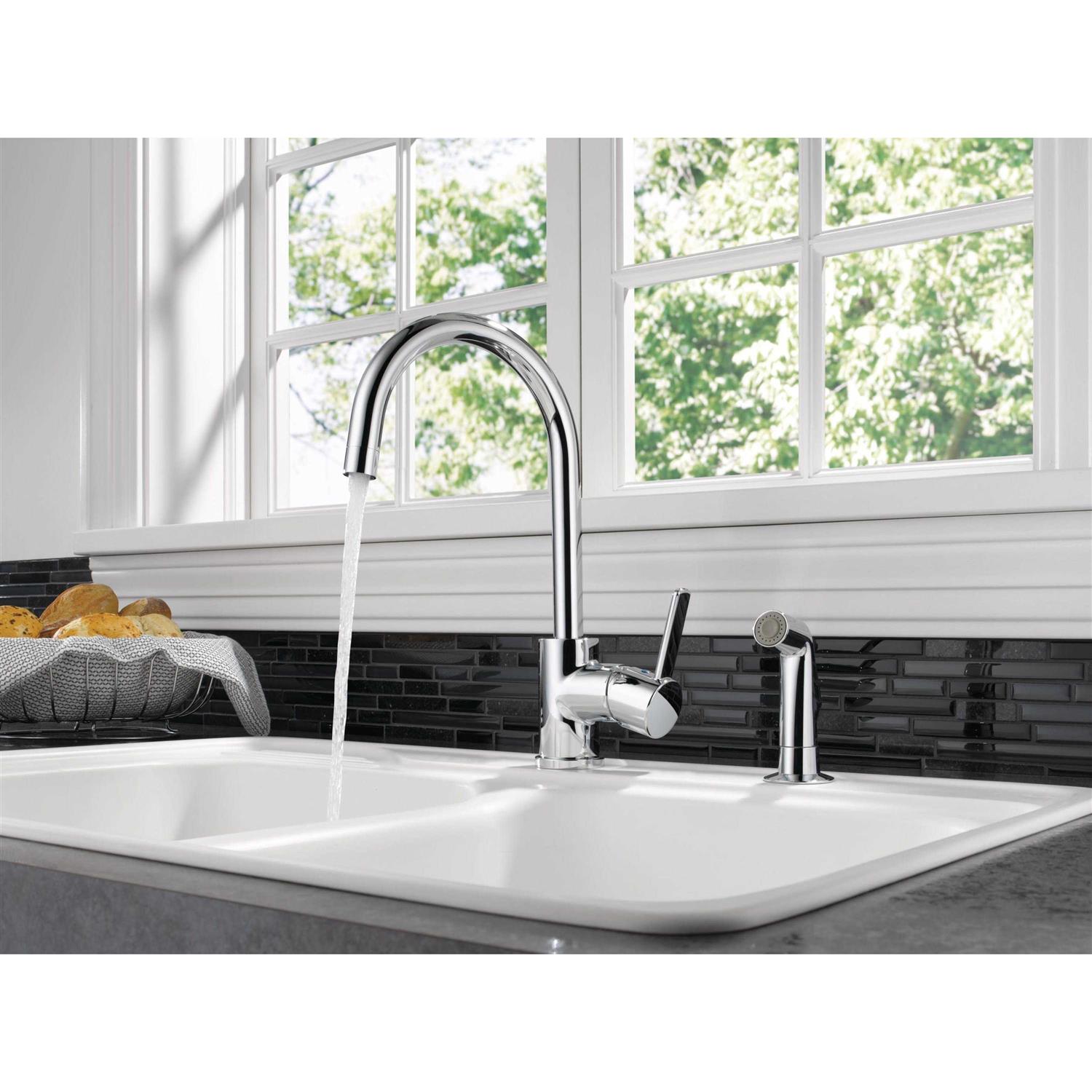 Peerless P299305LF Two Handle Wall Mounted Kitchen Faucet - Zenithce