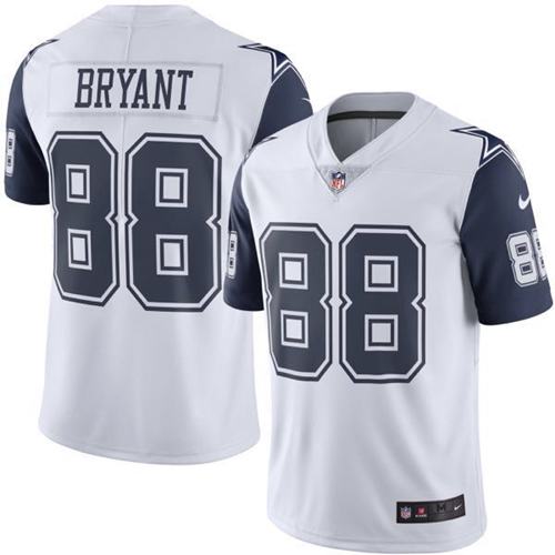 Cowboys #88 Dez Bryant White Stitched Limited Rush Nike Jersey - Zenithce