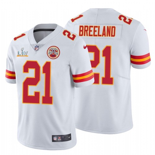 Kansas City Chiefs #21 Bashaud Breeland White 2021 Super Bowl LV Limited Stitched Jersey - Zenithce