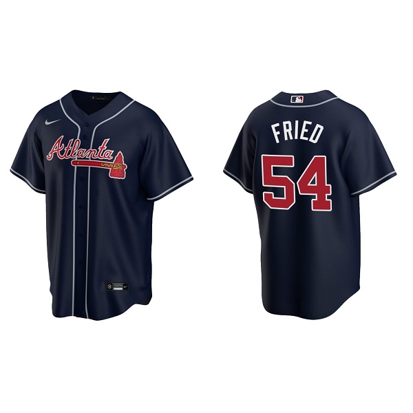 Atlanta Braves #54 Max Fried Navy Cool Base Stitched Baseball Jersey - Zenithce