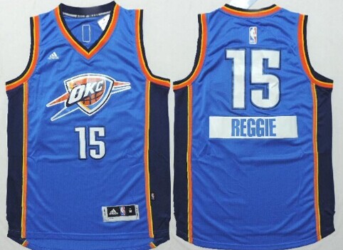 Oklahoma City Thunder #15 Reggie Jackson Revolution 30 Swingman 2014 Christmas Day Blue Jersey - Zenithce