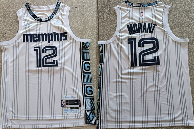 Memphis Grizzlies #12 Ja Morant White 2025-26 City Edition Edition Stitched Jersey - Zenithce