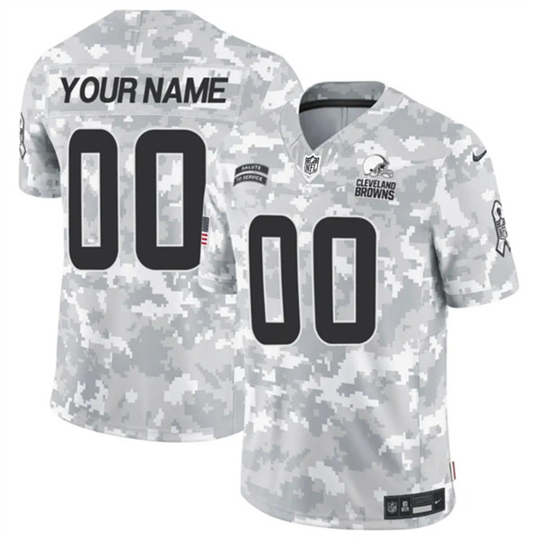 Cleveland Browns Custom Arctic Camo 2024 F.U.S.E. Salute To Service Limited Stitched Jersey - Zenithce