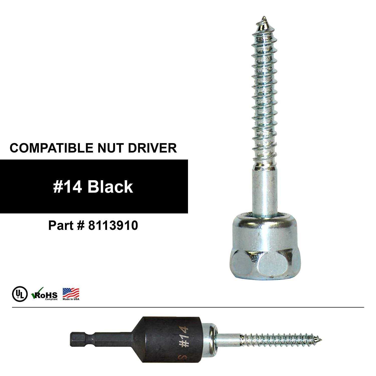 Sammys 1/4 in. x Vertical Rod Anchor Super Screw Threaded Rod Fitting for Wood - Zenithce