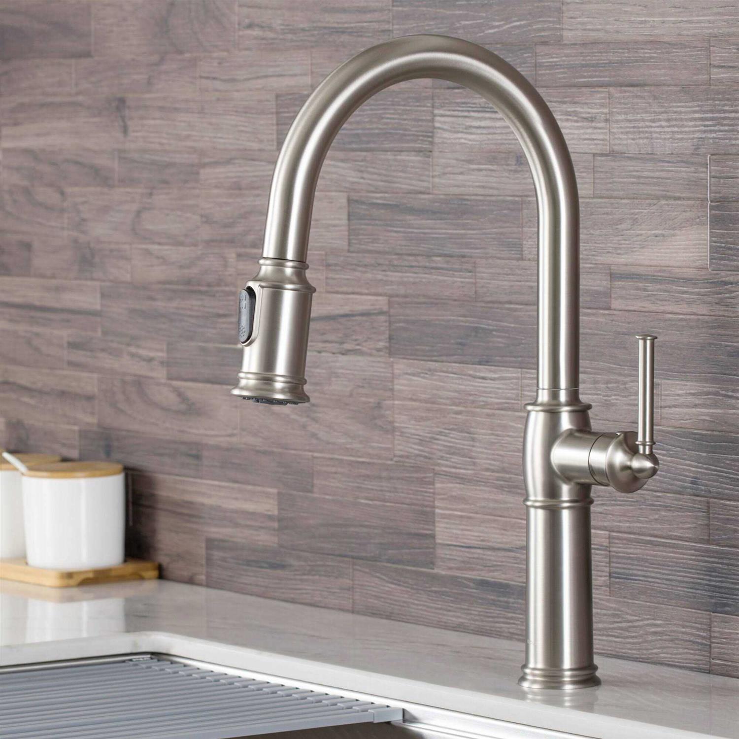 Kraus Sellette Traditional Single Handle Pull-Down Kitchen Faucet KPF-1682 - Zenithce
