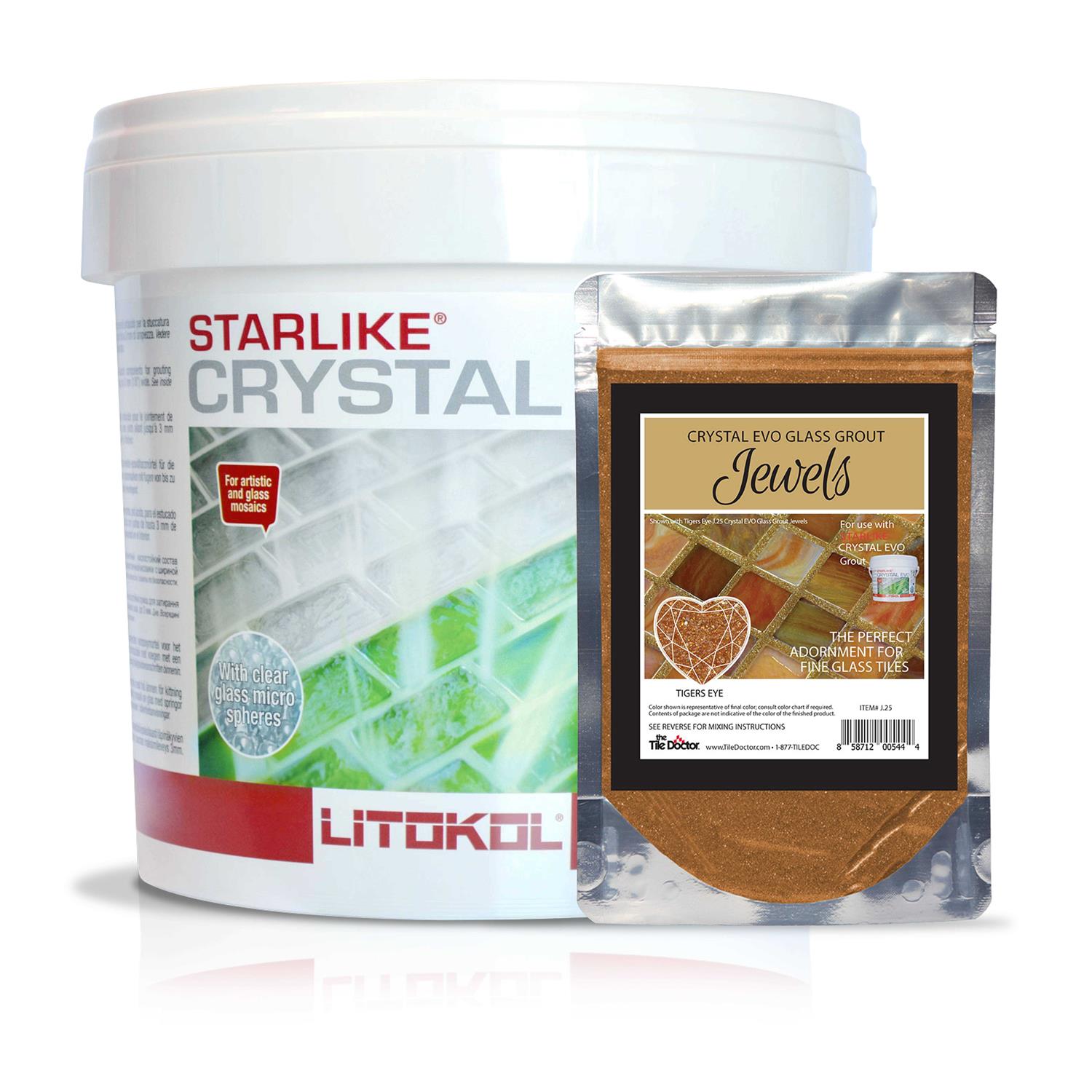 J 5.5The Tile Doctor Crystal Glass Jewel Starlike Evo 700 Grout Combo 5.5 Lb - Zenithce