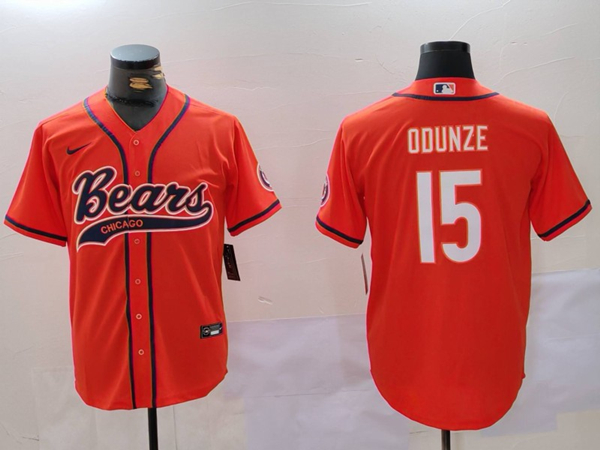 Chicago Bears #15 Rome Odunze Orange Cool Base Stitched Jersey - Zenithce