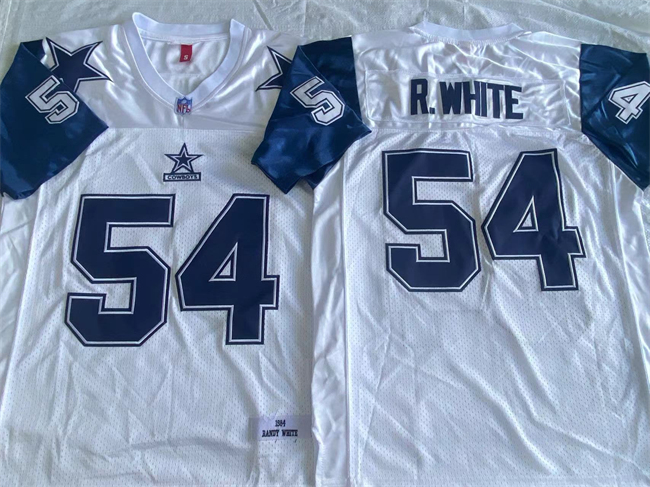 Dallas Cowboys #54 Randy White White Throwback Stitched Jersey - Zenithce