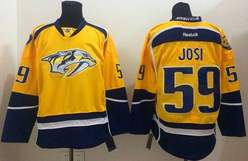 Predators #59 Roman Josi Yellow Home Stitched Jersey - Zenithce