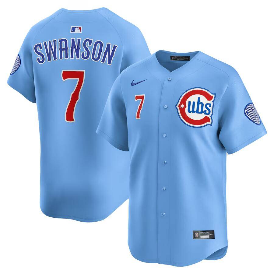 Chicago Cubs Custom Baby Blue 2nd Alternate Limited Stitched Jersey - Zenithce