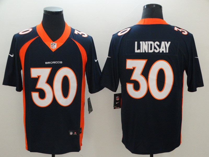 Denver Broncos #30 Phillip Lindsay Navy Blue Vapor Untouchable Limited Stitched Jersey - Zenithce