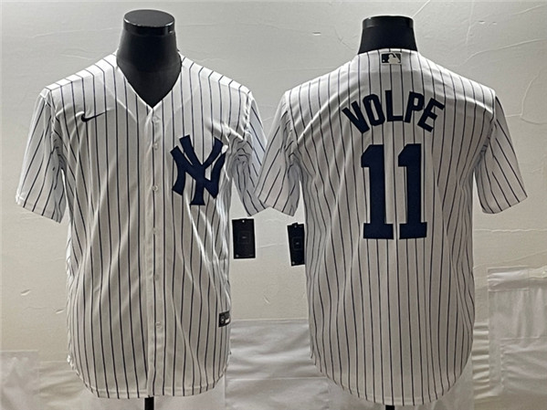 New York Yankees #11 Anthony Volpe White Cool Base Stitched Jersey - Zenithce