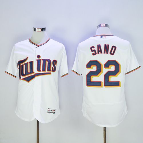 Twins #22 Miguel Sano White Flexbase Authentic Collection Stitched Jersey - Zenithce