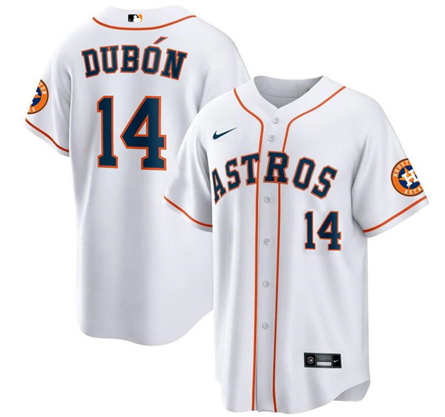 Houston Astros #14 Mauricio Dubón White Cool Base Stitched Jersey - Zenithce