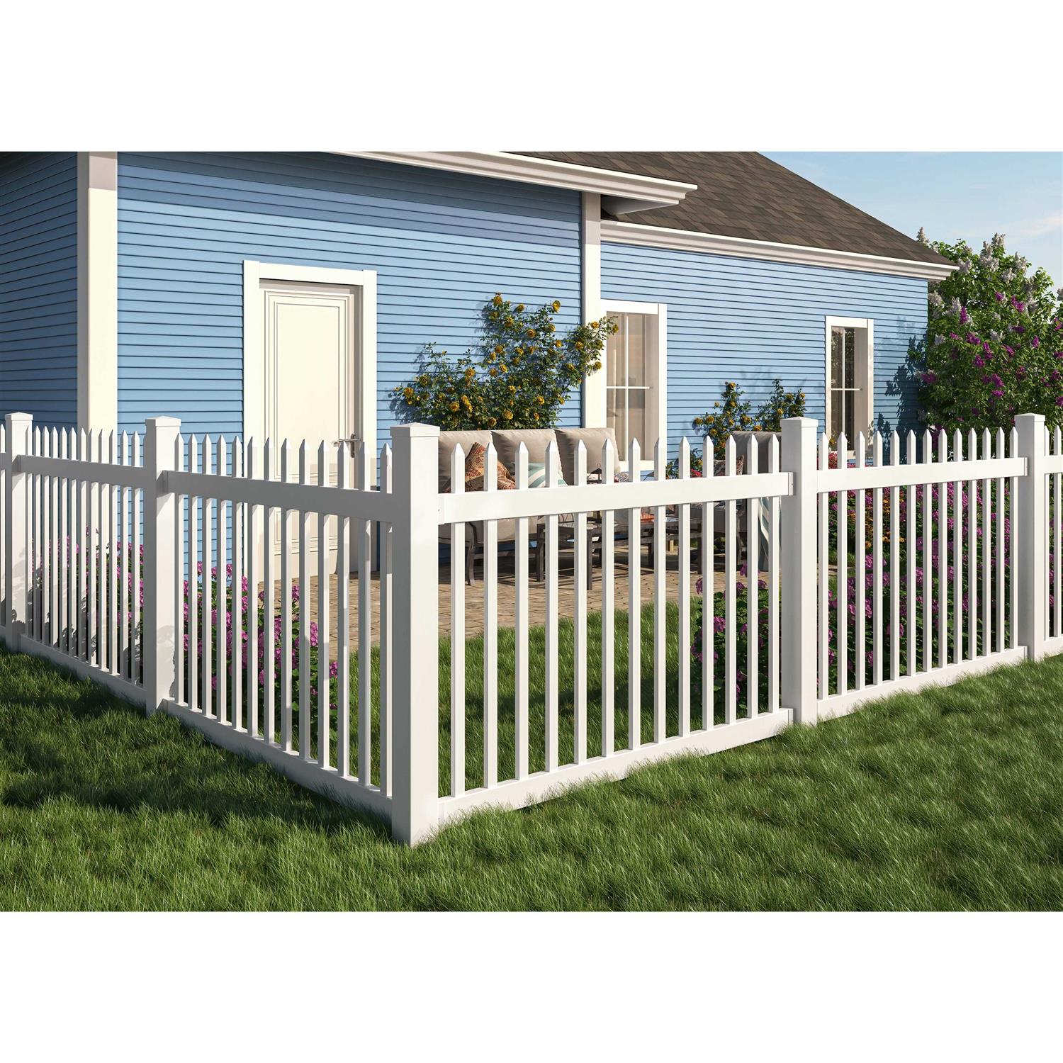 WamBam Fence Premium Vinyl Fence Posts with Caps - Zenithce