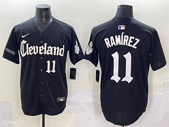 Cleveland Guardians #11 José Ramírez Black Gothic Vapor Premier Limited Stitched Jersey - Zenithce