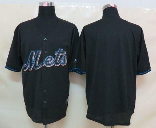 Mets Blank Black Fashion Stitched Jersey - Zenithce