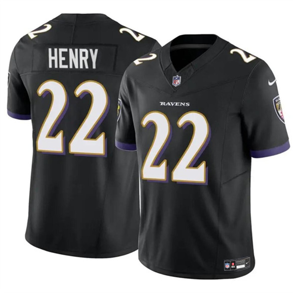 Baltimore Ravens #22 Derrick Henry 2023 F.U.S.E. Black Vapor Limited Jersey - Zenithce