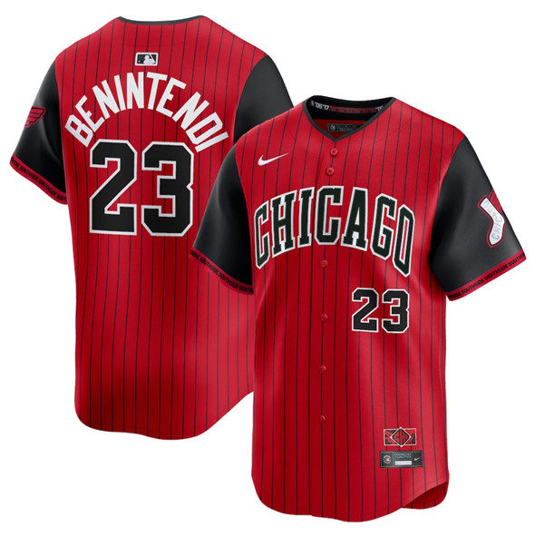 Chicago White Sox #23 Andrew Benintendi Red Black 2025 City Connect Limited Stitched Jersey - Zenithce