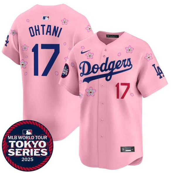 Los Angeles Dodgers #17 Shohei Ohtani Pink 2025 Tokyo Series Limited Stitched Jersey - Zenithce