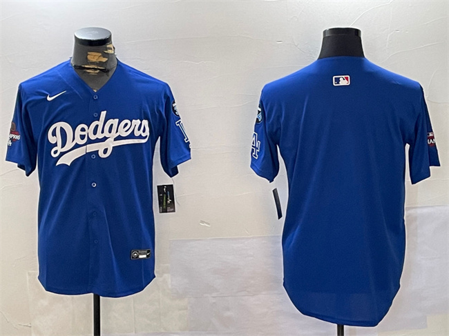 Los Angeles Dodgers Blank Royal 2024 World Series Champions With Fernando Memorial Patch Alternate Limited Stitched Jersey - Zenithce