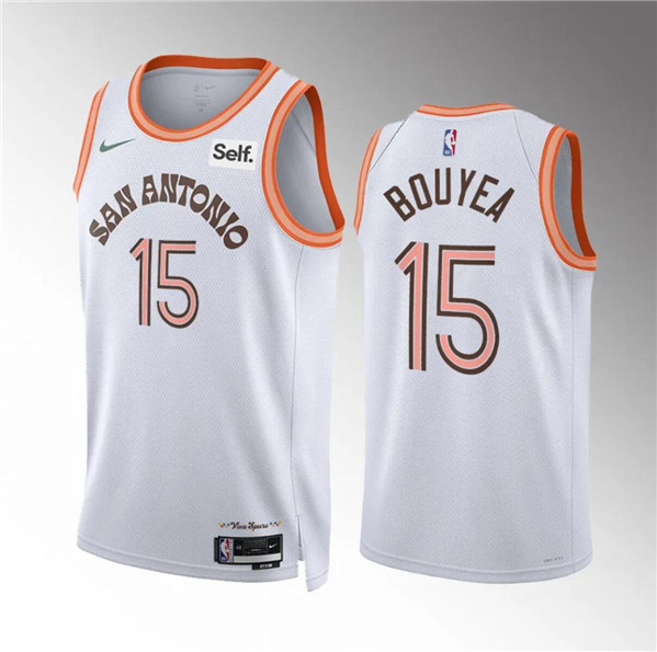 San Antonio Spurs #15 Jamaree Bouyea White 2023-24 City Edition Stitched Jersey - Zenithce