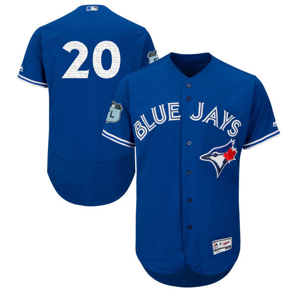 Toronto Blue Jays #20 Josh Donaldson Majestic Royal 2017 Spring Training Authentic Flex Base Player Stitched Jersey - Zenithce