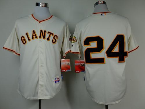 Giants #24 Willie Mays Cream Cool Base Stitched Jersey - Zenithce