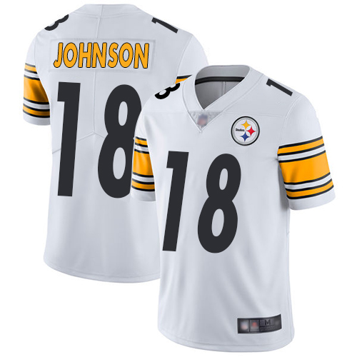 Pittsburgh Steelers ##18 Diontae Johnson White Vapor Untouchable Limited Stitched Jersey - Zenithce