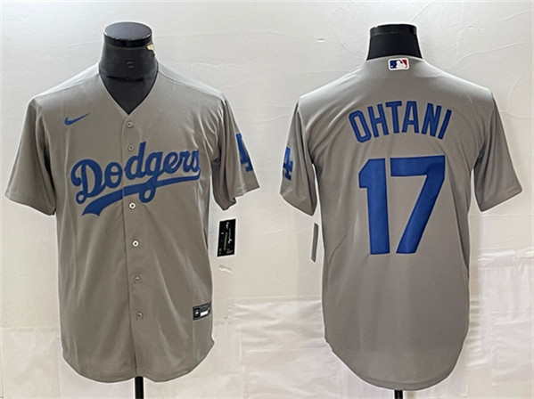 Los Angeles Dodgers #17 Shohei Ohtani Gray Cool Base Stitched Jersey - Zenithce