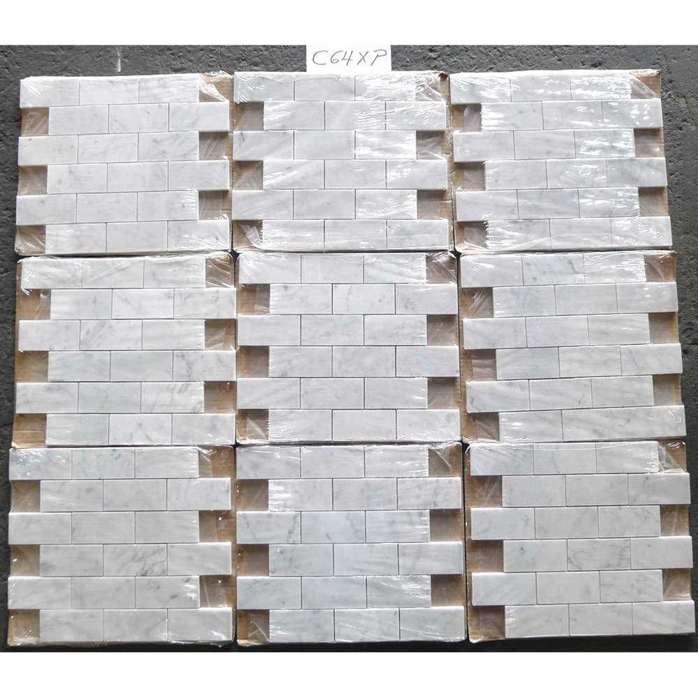 Marble Online Calacatta Gold Calcutta Marble 2 inch Hexagon Mosaic Tile - Zenithce