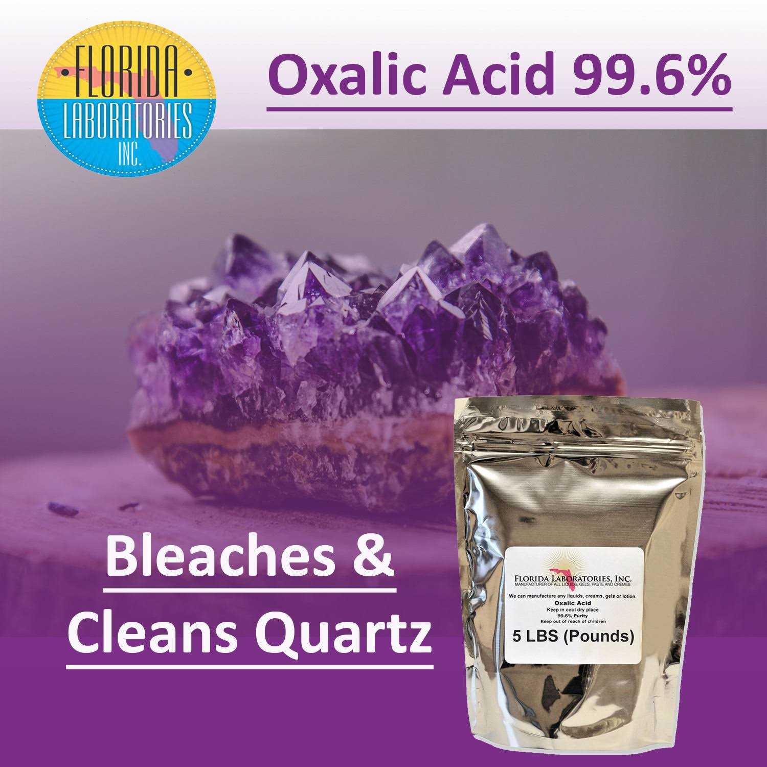 Florida Laboratories Oxalic Acid 99.6% Pure Wood - Zenithce
