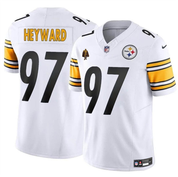 Pittsburgh Steelers #97 Cameron Heyward White 2024 F.U.S.E. With Walter Payton Patch Vapor Limited Stitched Jersey - Zenithce