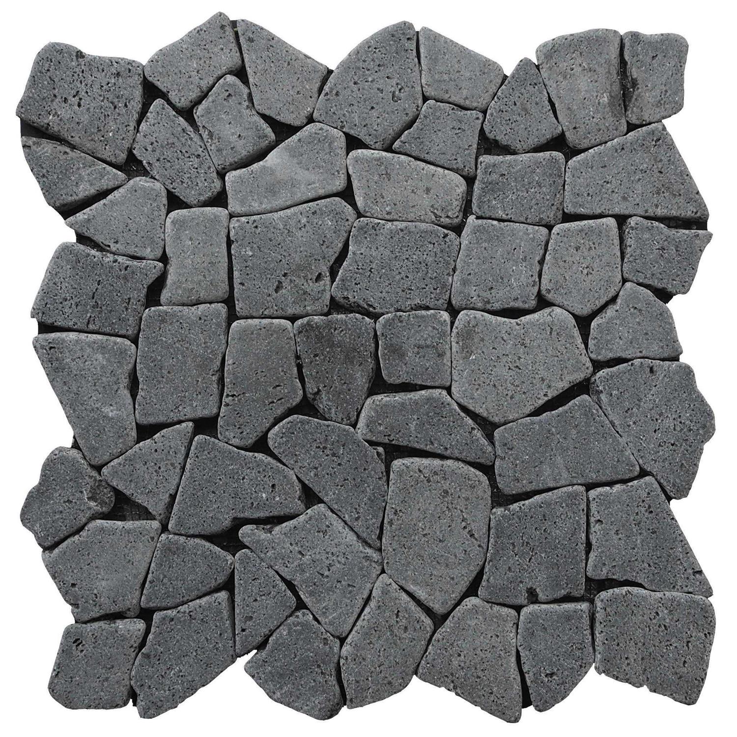 Tile Connection Fit Tile White 11 in. x 11 in. x 9.5 mm Indonesian Marble Mesh-Mounted Mosaic - Zenithce