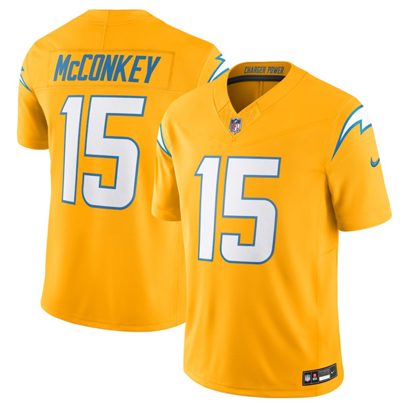 Los Angeles Chargers #15 Ladd McConkey Gold 2025 F.U.S.E. AlternateVapor Limited Football Stitched Jersey - Zenithce