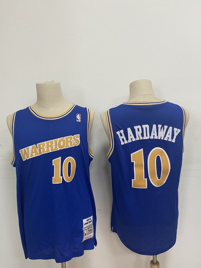 Golden State Warriors #10 Tim Hardaway Blue 1990-92 Hardwood Classics Mesh Jersey - Zenithce