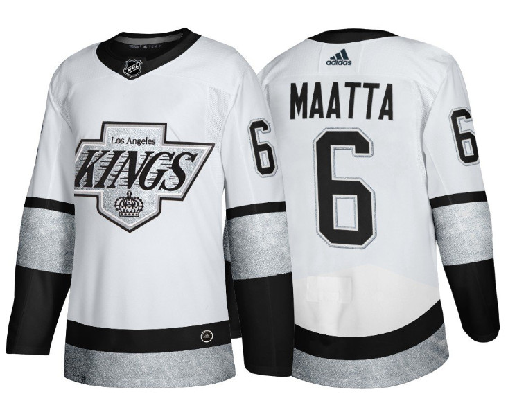 Los Angeles Kings #6 Olli Maatta White Throwback Stitched Jersey - Zenithce