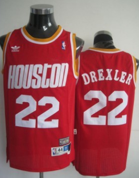 Houston Rockets #22 Clyde Drexler Red Swingman Throwback Jersey - Zenithce