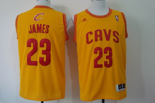 Cleveland Cavaliers #23 LeBron James Revolution 30 Swingman Yellow Jersey - Zenithce