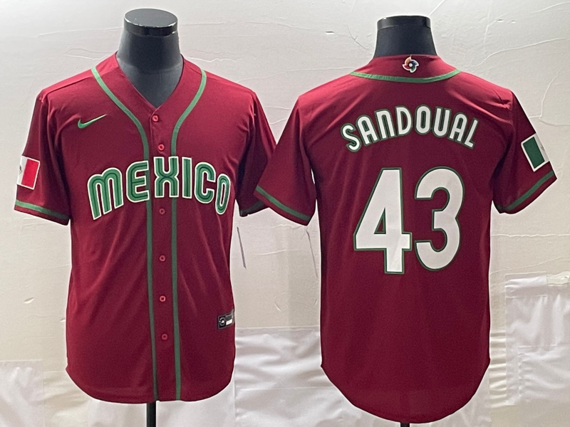 Mexico #43 Patrick Sandoval 2023 Red World Classic Stitched Jersey - Zenithce