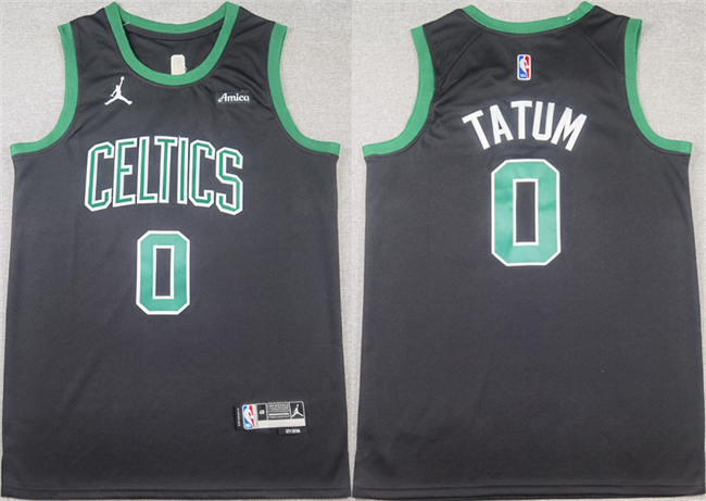 Boston Celtics #0 Jayson Tatum Black Stitched Jersey - Zenithce