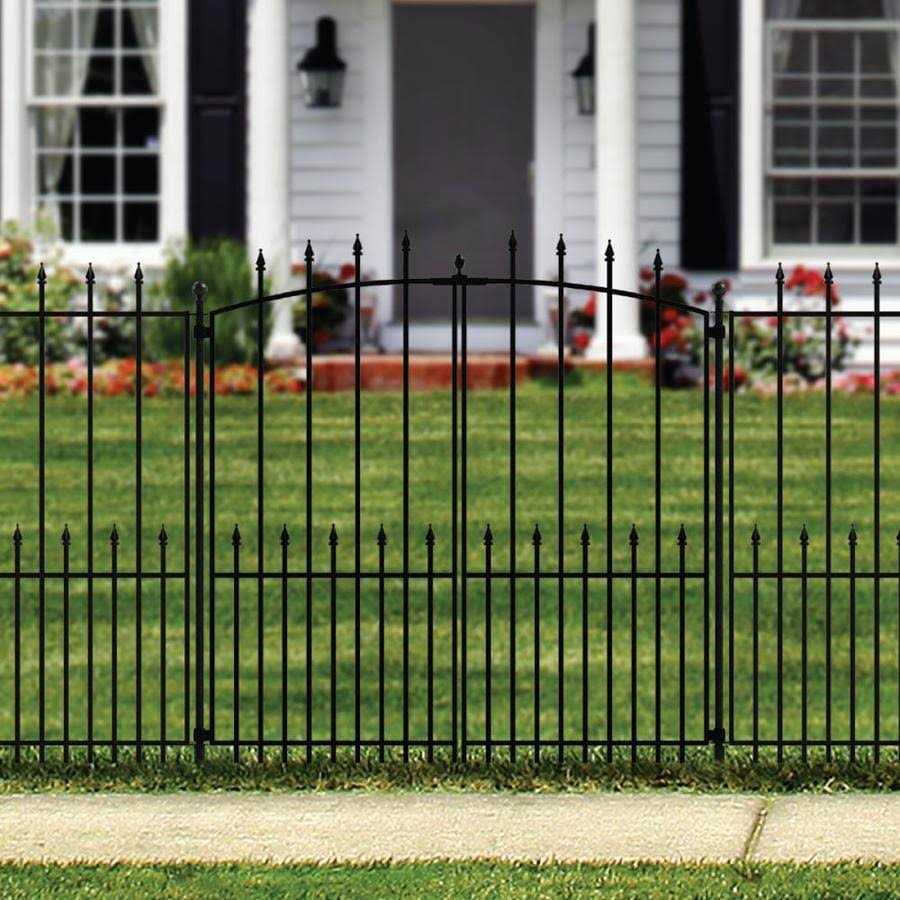 YARDLINK Grand Empire XL 4-ft H x 4-1/2-ft W Black Steel Pressed-point Decorative Fence Panel 504094 - Zenithce