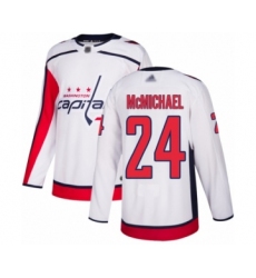 Washington Capitals #24 Connor McMichael Authentic White Away Jersey - Zenithce