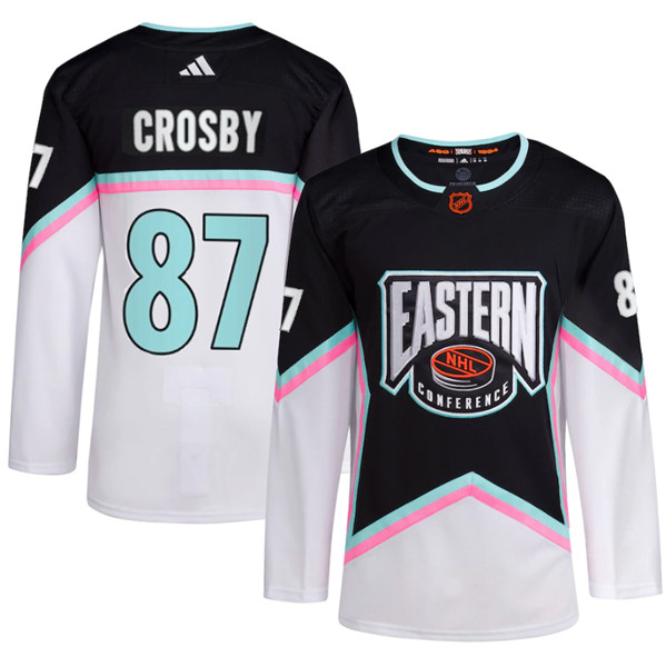 Pittsburgh Penguins #87 Sidney Crosby White Black 2023 All-Star Stitched Jersey - Zenithce