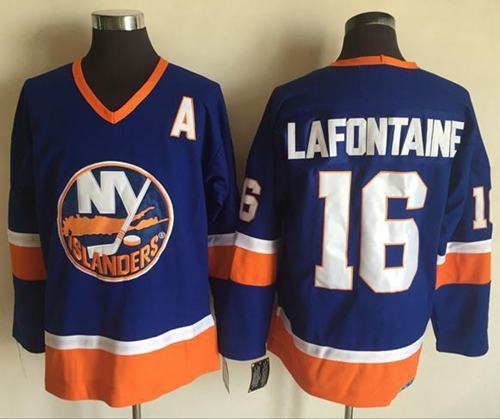 Islanders #16 Pat LaFontaine Baby Blue CCM Throwback Stitched Jersey - Zenithce
