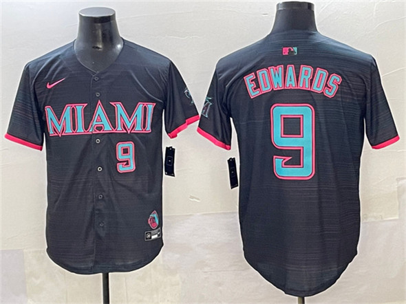 Miami Marlins #9 Xavier Edwards Black 2025 City Connect Limited Stitched Jersey - Zenithce