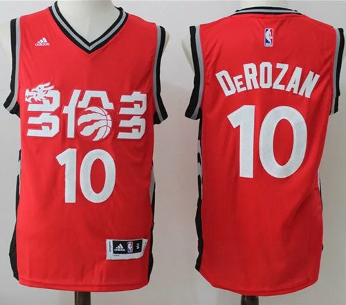 Toronto Raptors #10 DeMar DeRozan Red Chinese Stitched 2017 Revolution 30 Swingman Jersey - Zenithce