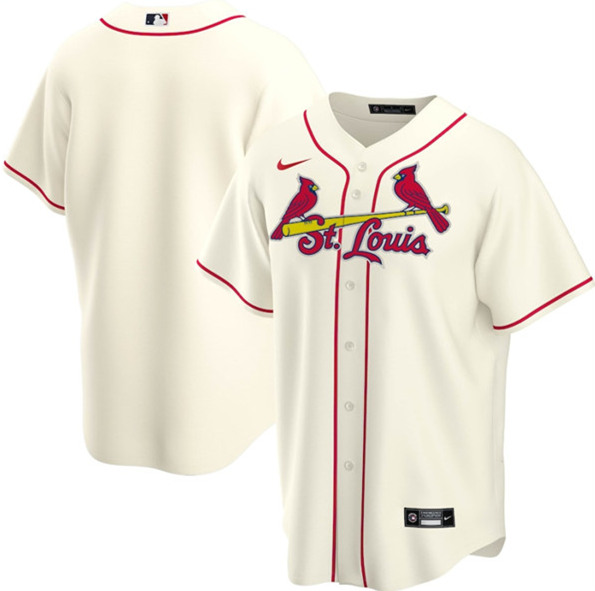 St. Louis Cardinals Blank Cream Cool Base Stitched Jersey - Zenithce